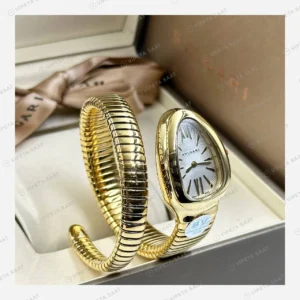Bulgari Serpenti Altın Çift Renk Siyah Kadran Super Clone ETA Eta Saat detay 4
