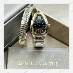 Bulgari Serpenti Altın Siyah Kadran Çift Tur Super Clone ETA Eta Saat yan görünüm