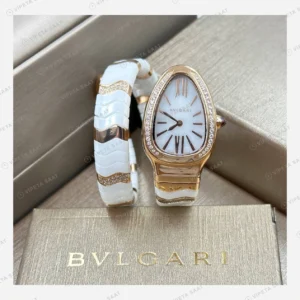 Bulgari Serpenti Beyaz Seramik Kadran Super Clone ETA Eta Saat detay 3