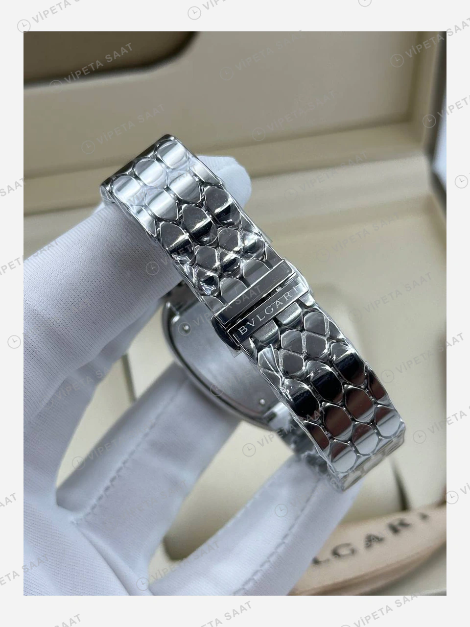 Bulgari Serpenti Çelik Kordon Yan Görsel Super Clone ETA Eta Saat detay 4