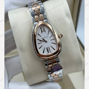 Bulgari Serpenti Çift Renk Beyaz Kadran Super Clone ETA Eta Saat detay 5