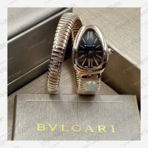 Bulgari Serpenti Rose Siyah Kadran Tek Tur Super Clone ETA Eta Saat yan görünüm