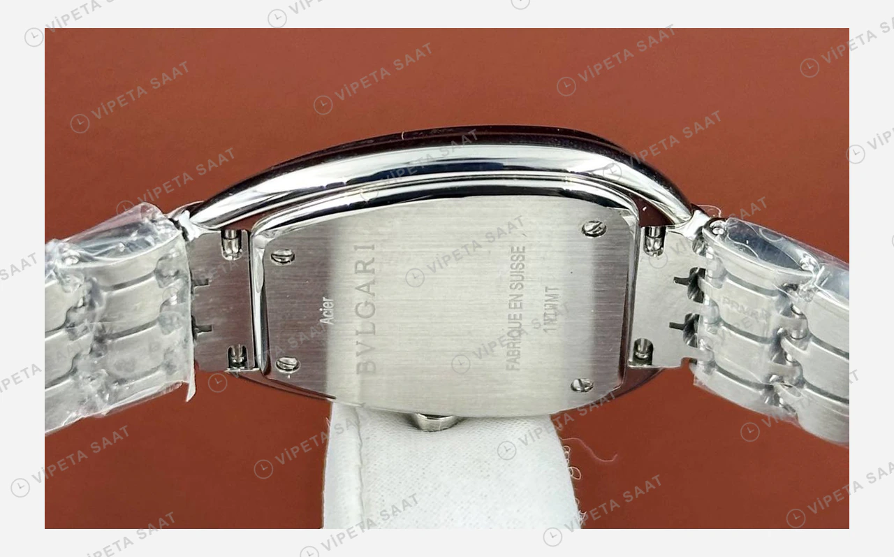Bulgari Serpenti Siyah Kadran Çelik Bileklik Super Clone ETA Eta Saat detay 6
