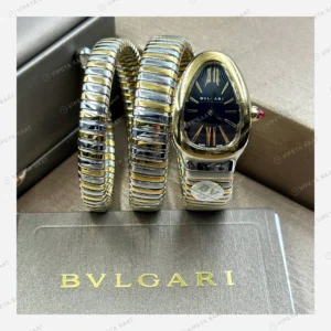 Bulgari Serpenti Tubogas Altın Çift Renk Beyaz Kadran Super Clone ETA Eta Saat detay 3