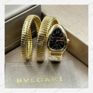 Bulgari Serpenti Tubogas Altın Siyah Kadran Super Clone ETA Eta Saat detay 3