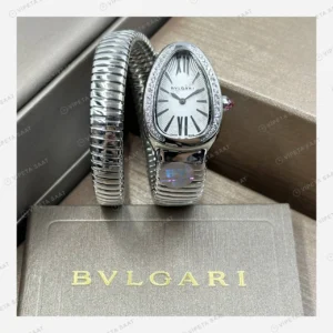 Bulgari Serpenti Tubogas Çelik Beyaz Kadran Super Clone ETA Eta Saat yan görünüm