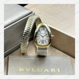 Bulgari Serpenti Tubogas Çift Renk Siyah Kadran Parlak Super Clone ETA Eta Saat detay 3