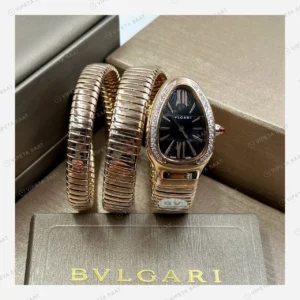 Bulgari Serpenti Tubogas Çift Renk Siyah Kadran Super Clone ETA Eta Saat detay 3