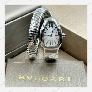 Bulgari Serpenti Tubogas Rose Çift Renk Beyaz Kadran Super Clone ETA Eta Saat detay 3
