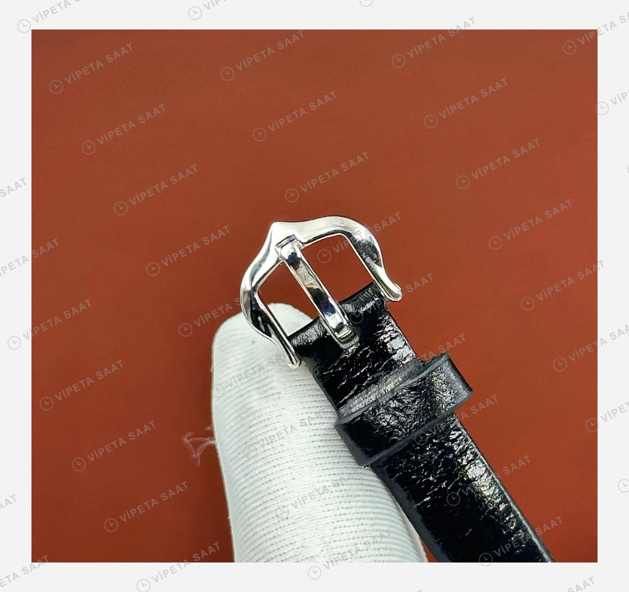 Cartier Baignoire Elmas Taşlı Deri Oval Super Clone ETA Eta Saat detay 5