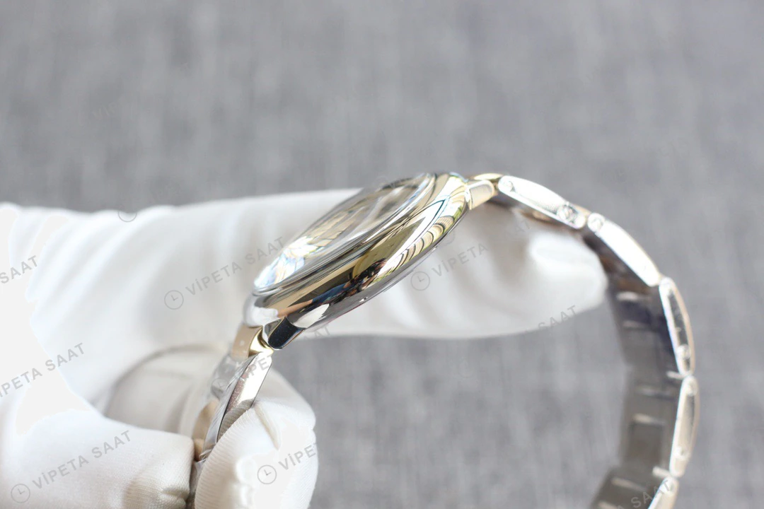 Cartier Ballon Bleu Beyaz Kadran Altin Celik Kasa Celik Kordon Super Clone Eta Eta Saat detay 7