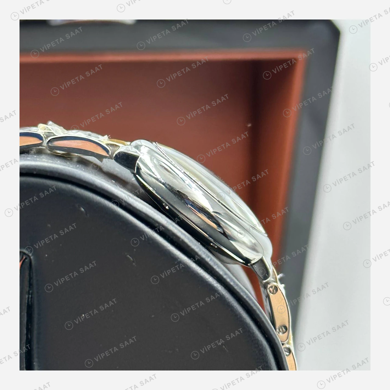 Cartier Ballon Bleu Beyaz Kadran Çift Renk Çelik Super Clone ETA Eta Saat detay 5