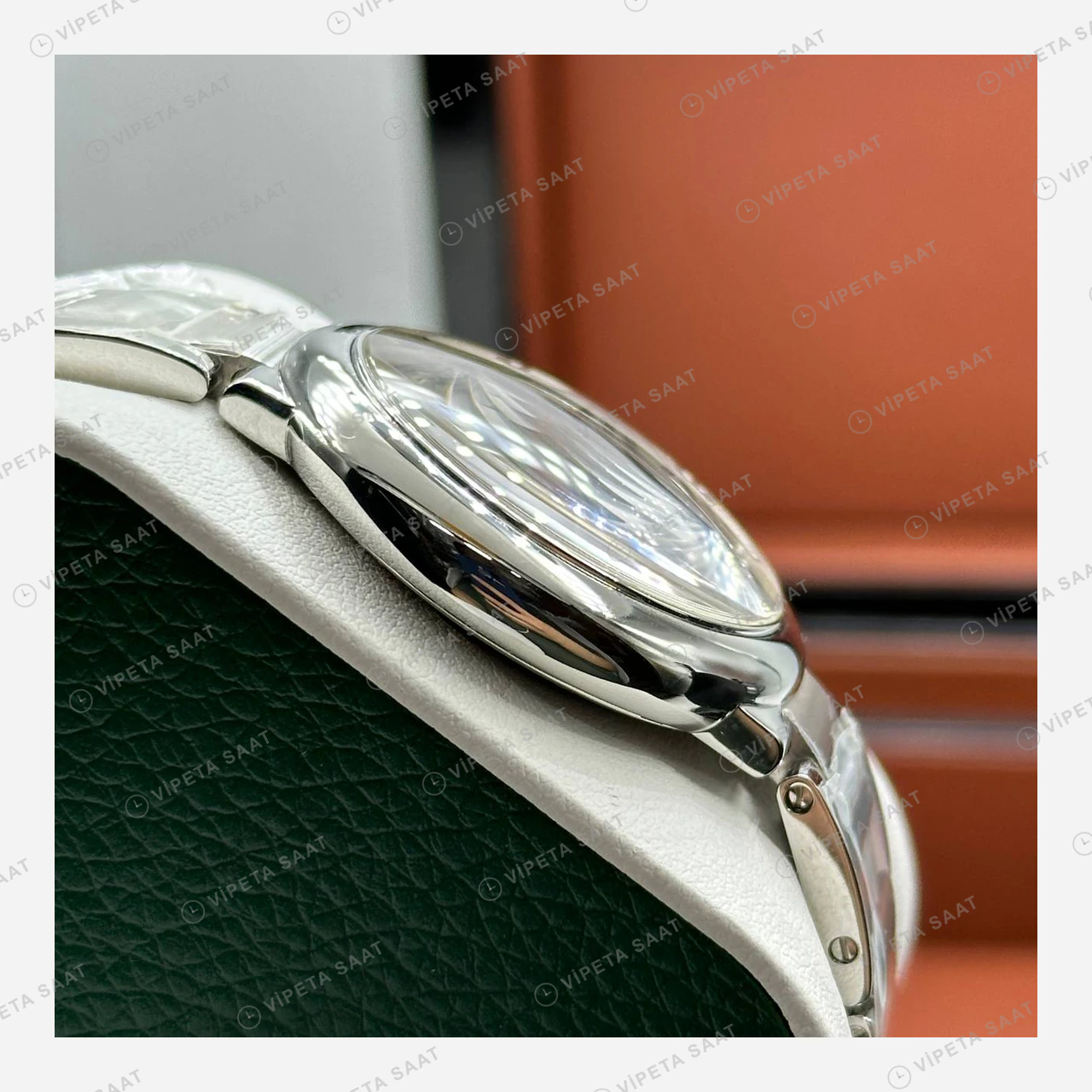 Cartier Ballon Bleu Gri Kadran Çelik Bileklik Super Clone ETA Eta Saat detay 5