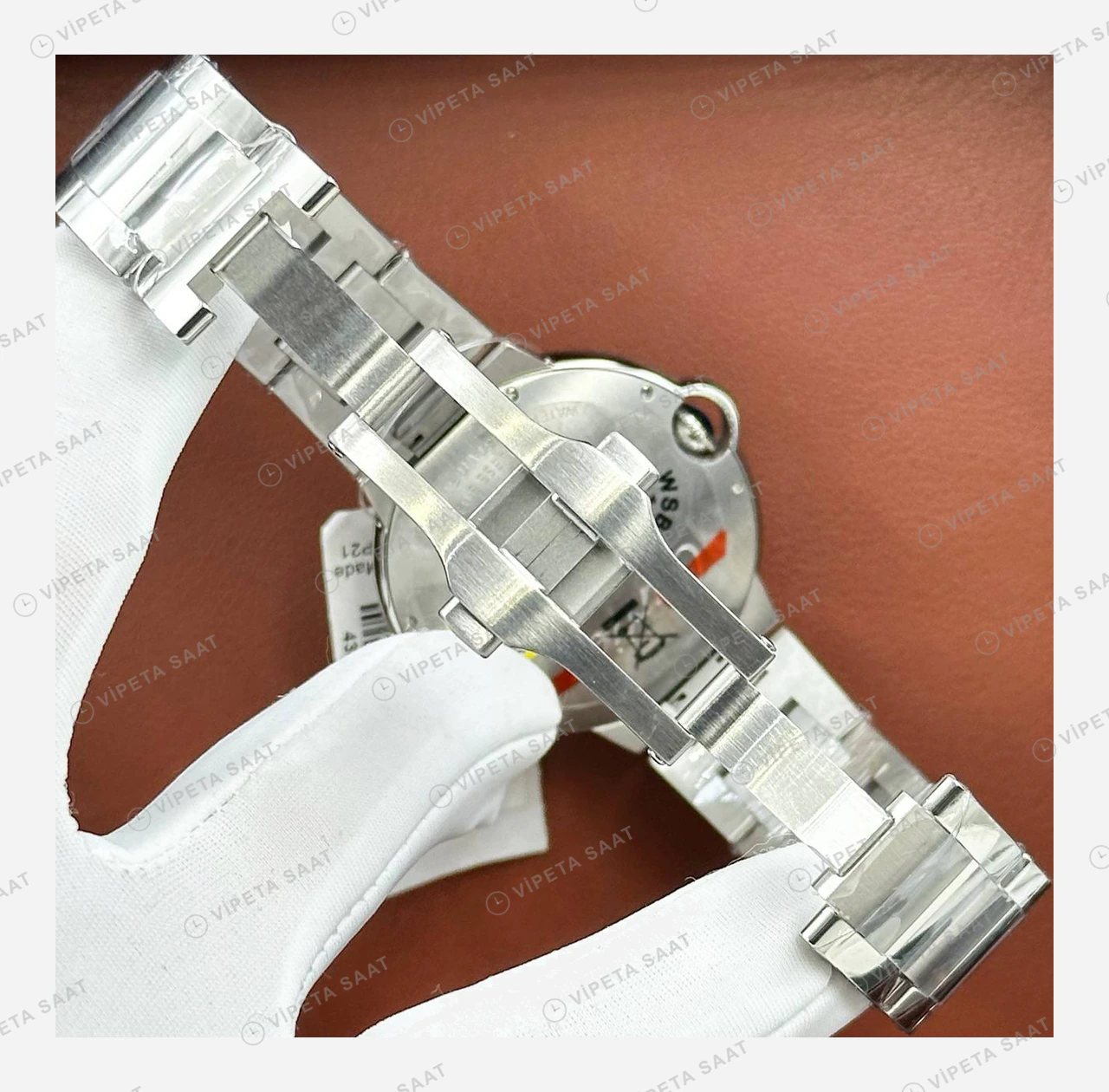 Cartier Ballon Bleu Mavi Kadran Çelik Gece Super Clone ETA Eta Saat detay 6
