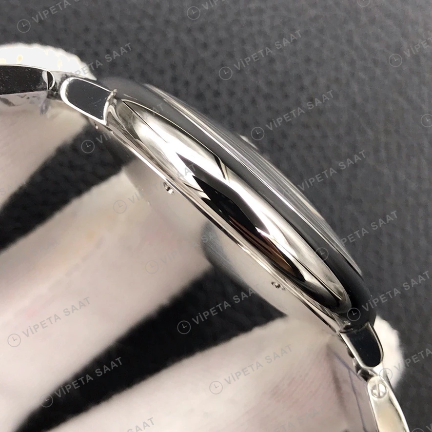 Cartier Ballon Bleu Mavi Kadran Celik Kasa Celik Kordon Super Clone Eta Eta Saat detay 4