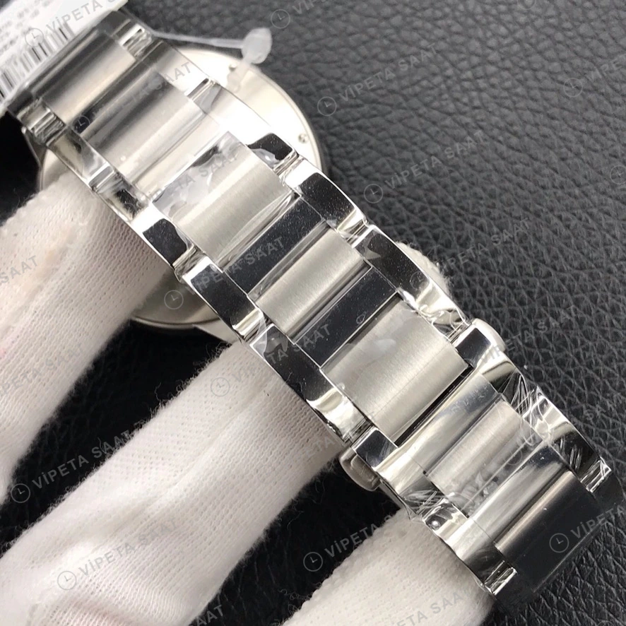 Cartier Ballon Bleu Mavi Kadran Celik Kasa Celik Kordon Super Clone Eta Eta Saat detay 6