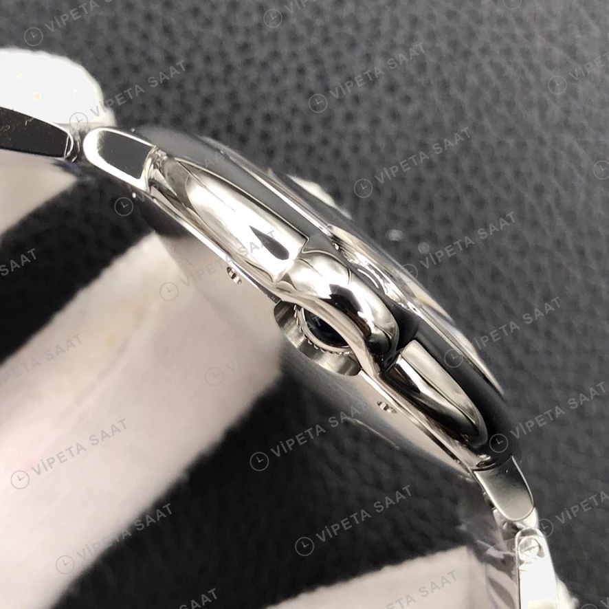 Cartier Ballon Bleu Mavi Kadran Celik Kasa Celik Kordon Super Clone Eta Eta Saat detay 7