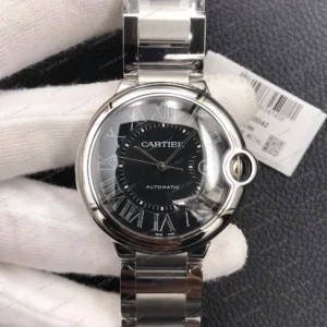 Cartier Ballon Bleu Siyah Kadran Celik Kasa Celik Kordon Super Clone Eta Saat görünüm 3