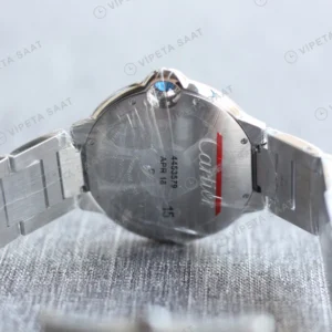 Cartier GMT-Master II Ballon Bleu Gri Kadran Celik Kasa Baget Bezel Celik Kordon Super Clone Eta Eta Saat karşıdan görünüm