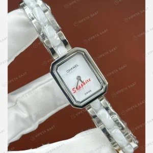 Cartier Lady Elmas Taşlı Çelik Mini Super Clone ETA Eta Saat detay 4