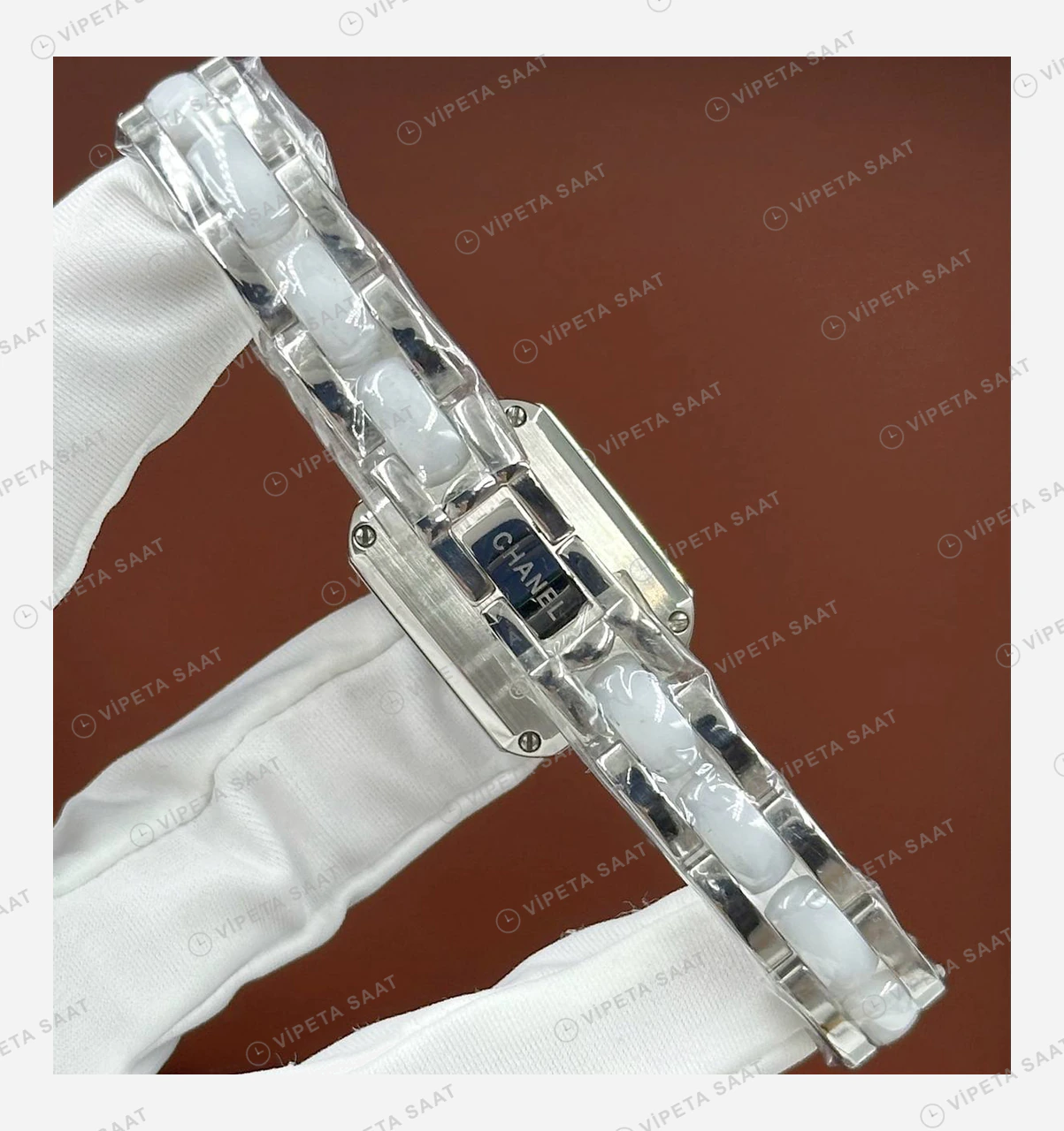 Cartier Lady Elmas Taşlı Çelik Mini Super Clone ETA Eta Saat detay 5