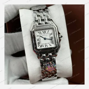 Cartier Santos Çelik Arka Kapak Görsel Super Clone ETA Eta Saat detay 6
