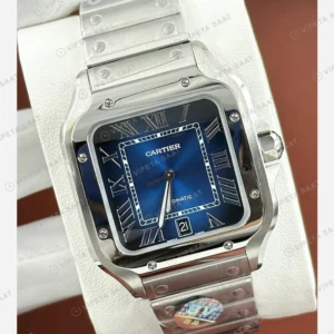 Cartier Santos Çelik Yan Bileklik Görsel Super Clone ETA Eta Saat detay 4