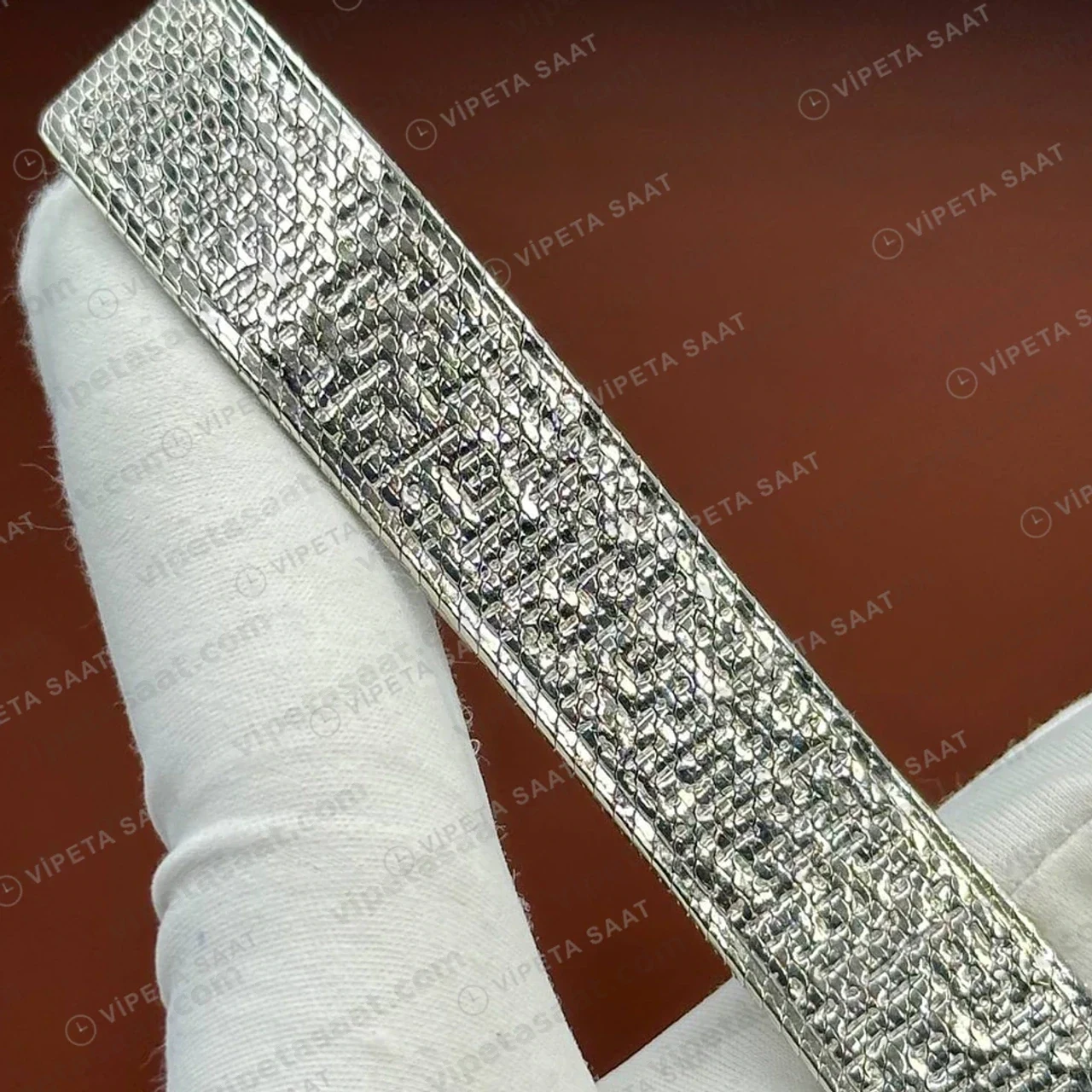 Chanel Boy-Friend Beyaz Kadran Tweed Kordon Super Clone ETA Saat detay 3
