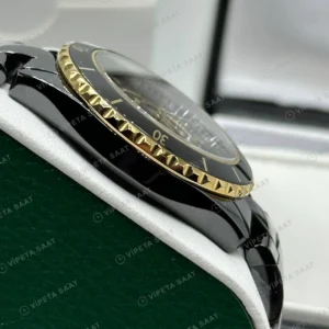 Chanel J12 Siyah Altın Seramik Super Clone ETA Saat karşıdan görünüm
