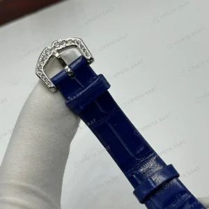 Graff Diamond Elmas Taşlı Mavi Deri Super Clone ETA Saat karşıdan görünüm