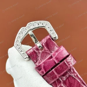 Graff Diamond Elmas Taşlı Pembe Deri Super Clone ETA Saat karşıdan görünüm