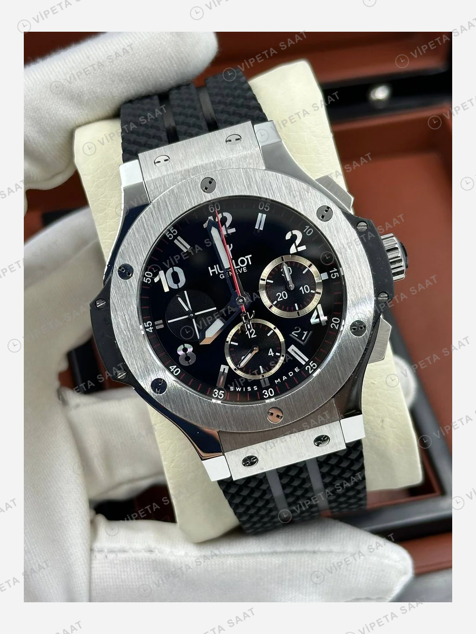 Hublot Big Bang Çelik Seramik Kronograf Gece Super Clone ETA Eta Saat detay 3