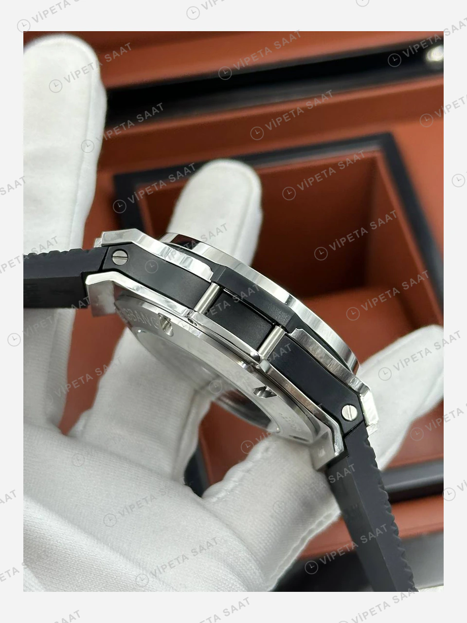Hublot Big Bang Çelik Seramik Kronograf Gece Super Clone ETA Eta Saat detay 5