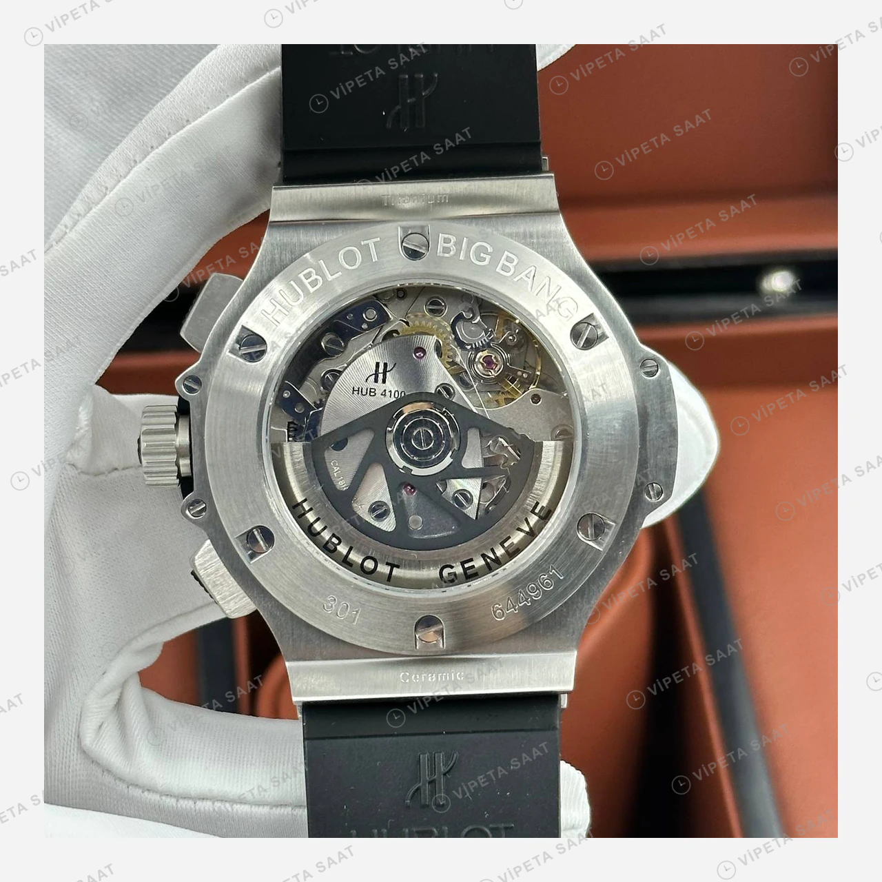 Hublot Big Bang Çelik Siyah Kronograf Klasik Super Clone ETA Eta Saat detay 4