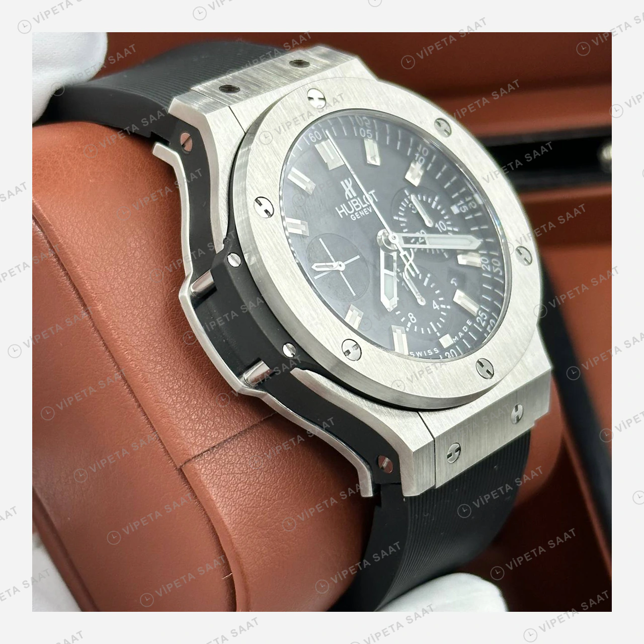 Hublot Big Bang Çelik Siyah Kronograf Klasik Super Clone ETA Eta Saat detay 7