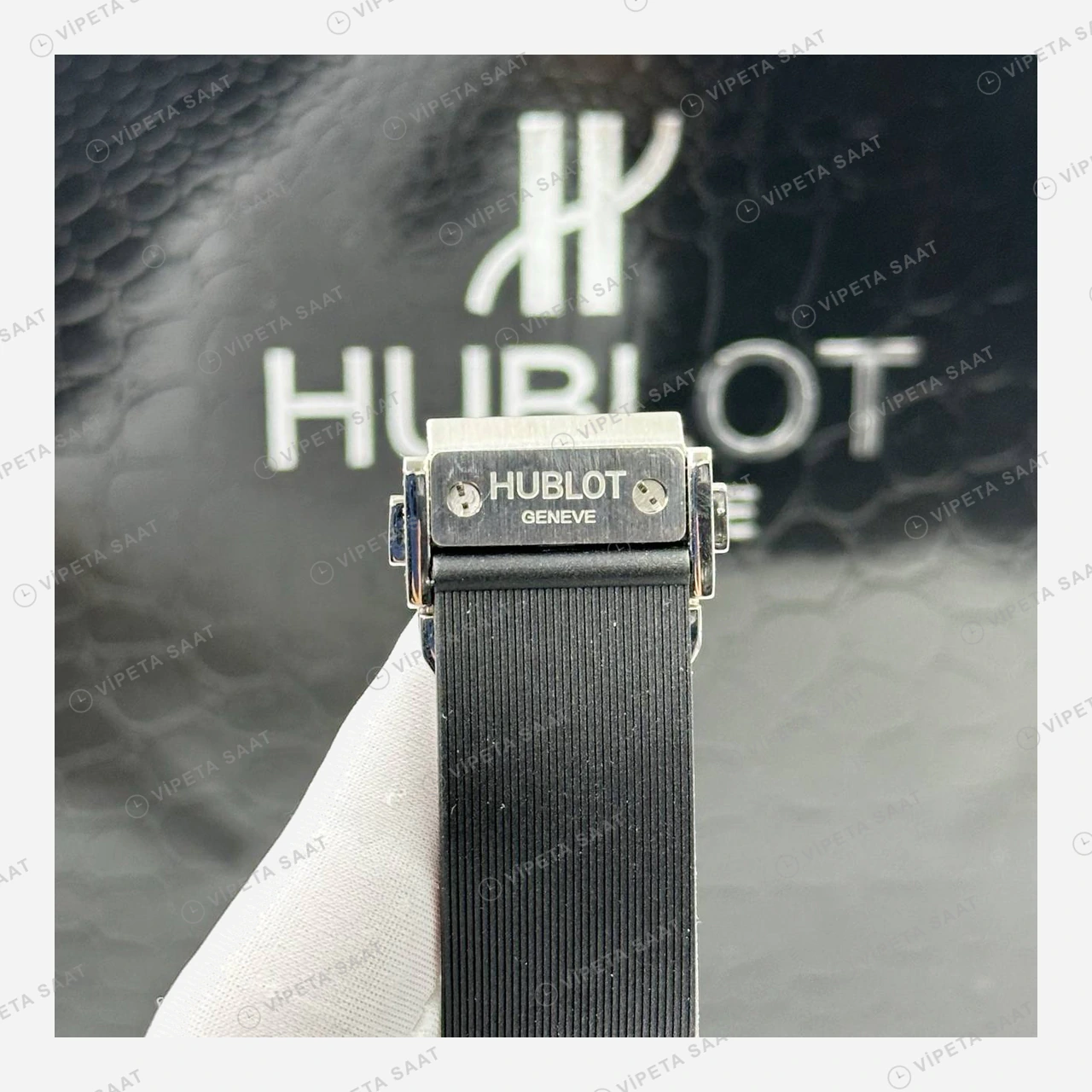 Hublot Big Bang Gümüş Pave Taşlı Kadran Gece Super Clone ETA Eta Saat detay 4