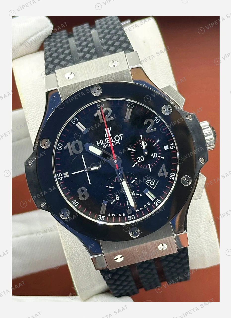 Hublot Big Bang Mavi Seramik Kronograf Kauçuk Super Clone ETA Eta Saat detay 5