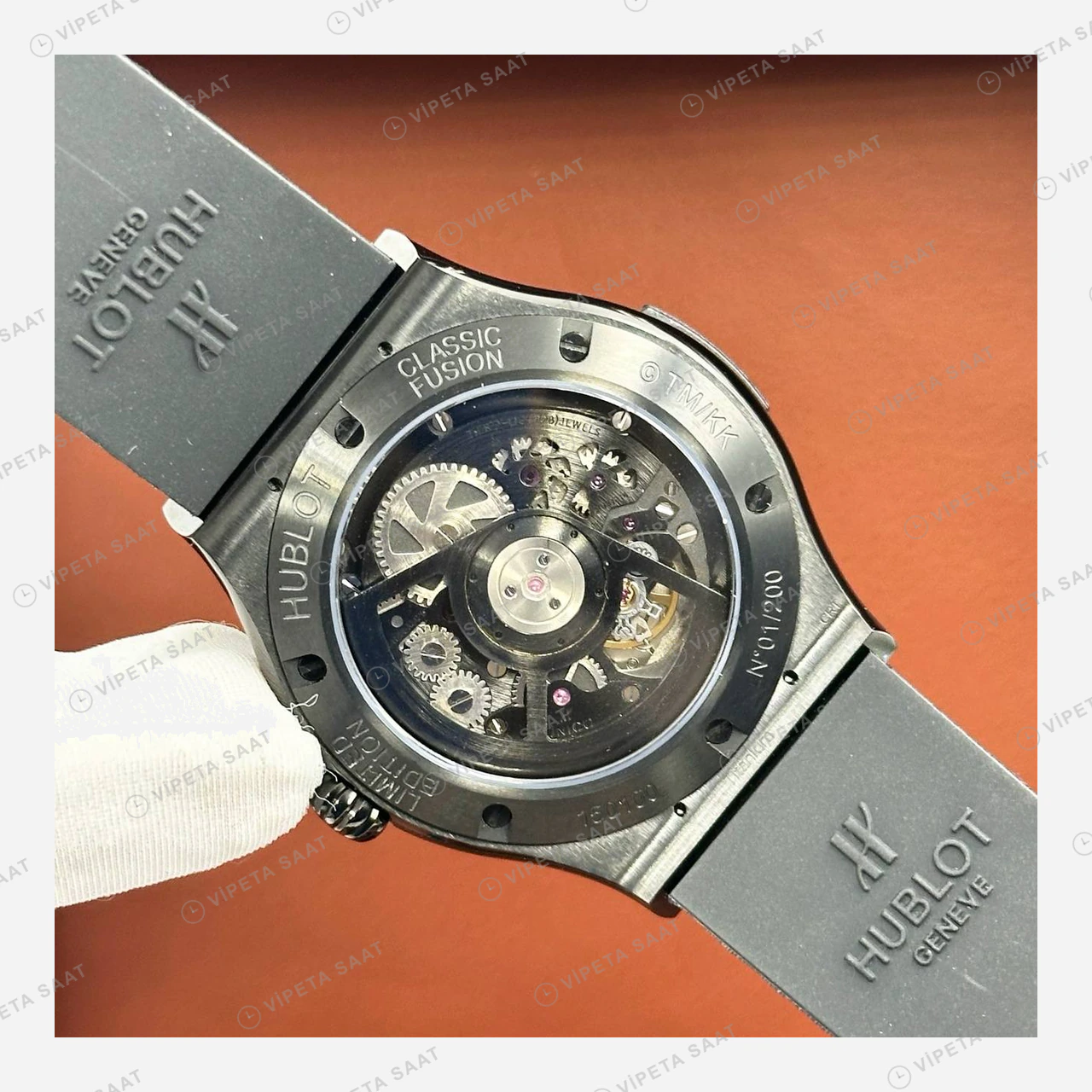 Hublot Big Bang Murakami Renkli Çiçek Pave Kauçuk Super Clone ETA Eta Saat detay 4