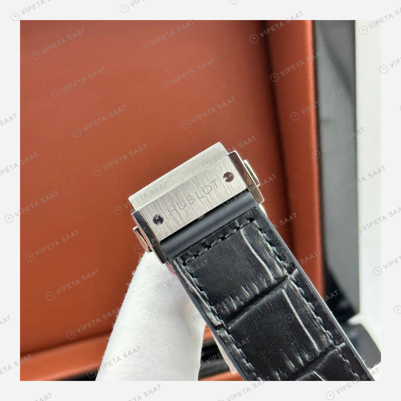 Hublot Big Bang Siyah Kadran Elmas Taşlı Kauçuk Super Clone ETA Eta Saat detay 5