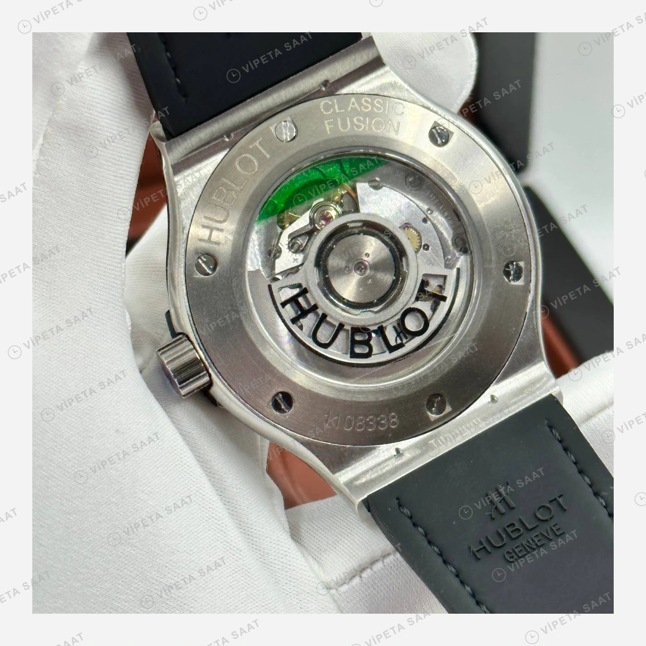 Hublot Big Bang Siyah Kadran Elmas Taşlı Kauçuk Super Clone ETA Eta Saat detay 7
