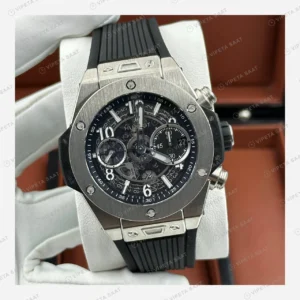 Hublot Big Bang Unico Rose Skeleton Kronograf Gece Kauçuk Super Clone ETA Eta Saat detay 4