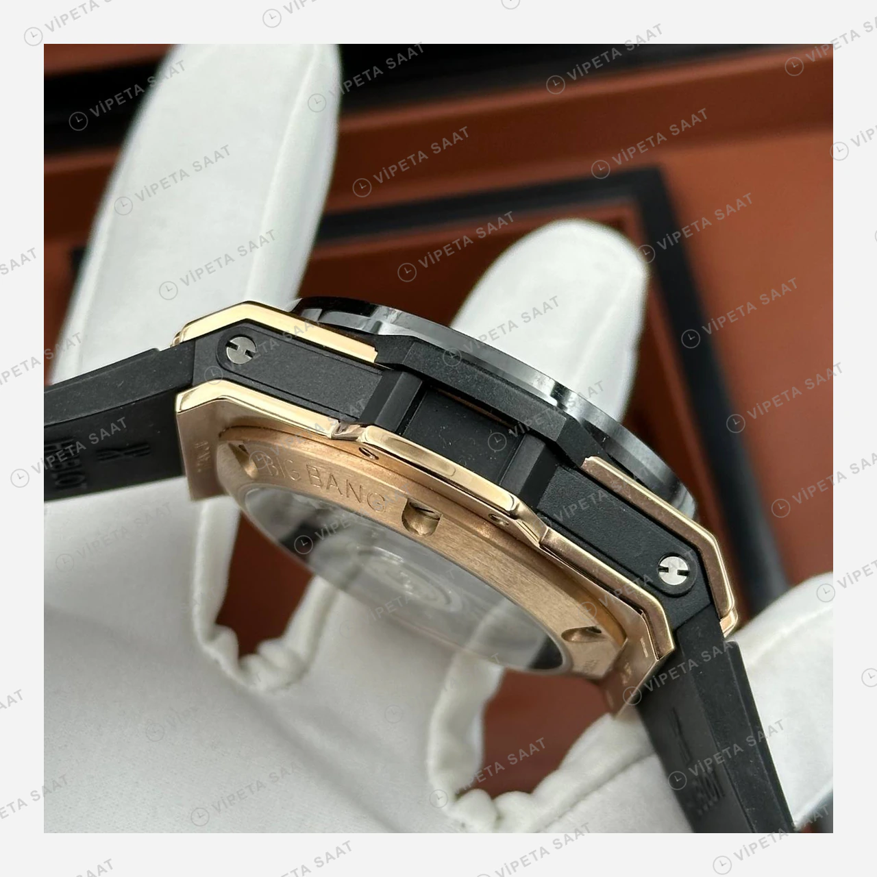 Hublot Big Bang Unico Siyah Seramik Skeleton Kronograf Super Clone ETA Eta Saat detay 3