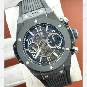 Hublot Big Bang Unico Siyah Tourbillon Kronograf Kauçuk Super Clone ETA Eta Saat detay 5