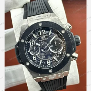 Hublot Big Bang Unico Titanyum Skeleton Kronograf Gece Super Clone ETA Eta Saat detay 6
