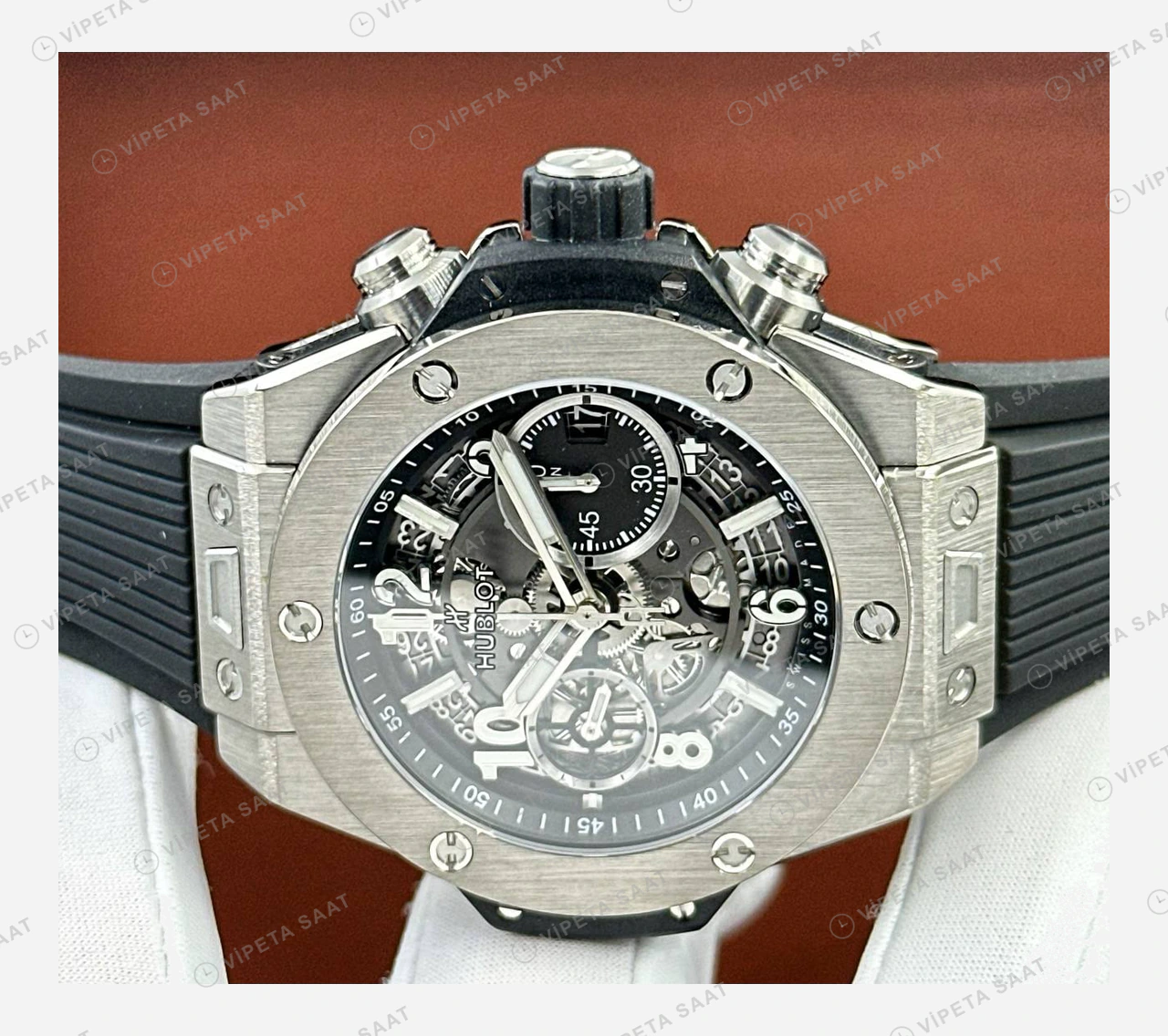 Hublot Big Bang Unico Titanyum Skeleton Kronograf Gündüz Super Clone ETA Eta Saat detay 3