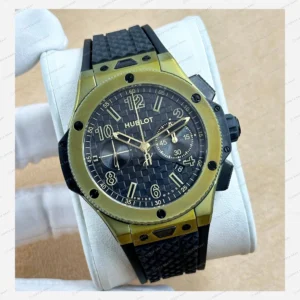 Hublot Big Bang Unico Yeşil Skeleton Kronograf Kauçuk Super Clone ETA Eta Saat detay 5