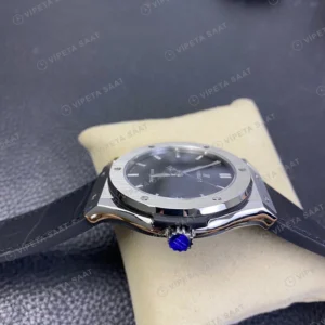 Hublot Classic Fusion Celik Kasa Gri Kadran Siyah Deri Super Clone Eta Saat görünüm 1