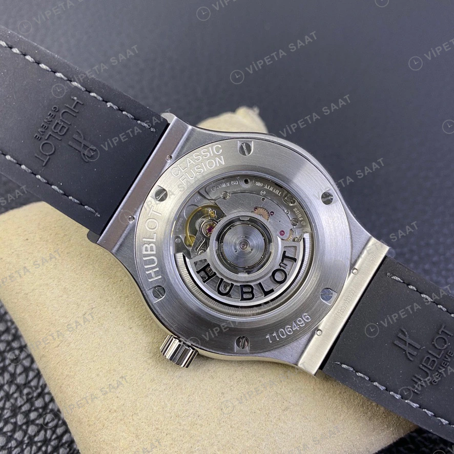 Hublot Classic Fusion Mavi Kadran Celik Kordon Super Clone Eta Eta Saat detay 5