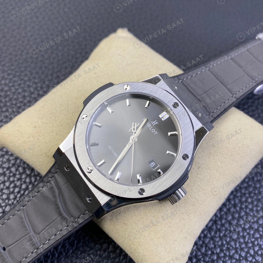 Hublot Classic Fusion Mavi Kadran Celik Kordon Super Clone Eta Eta Saat detay 6