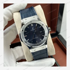 Hublot Classic Fusion Mavi Kadran Deri Gece Super Clone ETA Eta Saat yan görünüm